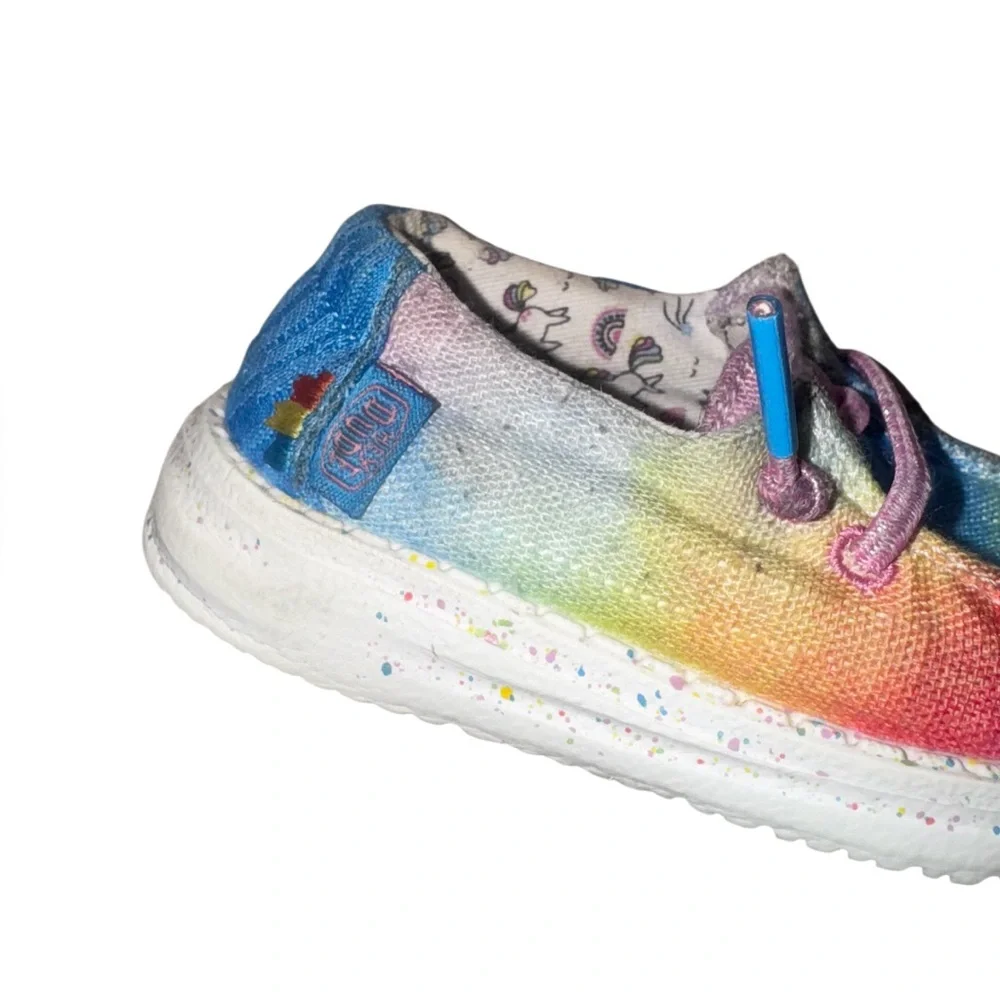 HEY DUDE Wendy Tie Dye slip on loafers toddler girl’s shoes size 6